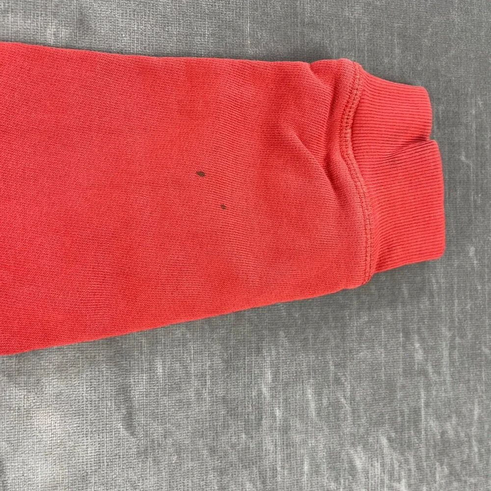 Lacoste Kids 8 Red Sweatshirt Big Logo Pullover Crew Neck Long Sleeve